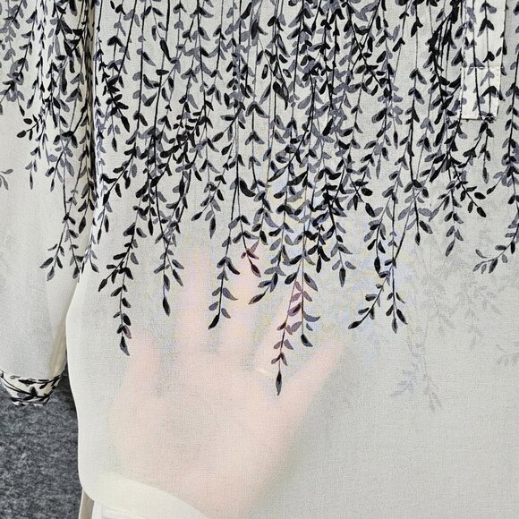 Coldwater Creek Boho Top Women Small Button Popover Blouse Semi Sheer‎ Light - Picture 12 of 16